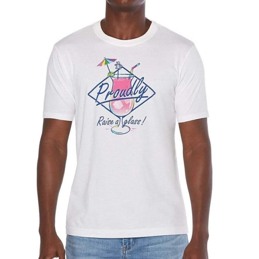Original Penguin Pride BNWOT Men white TShirt LGBTQ